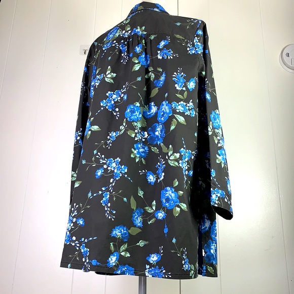 Roaman's Womens Long Sleeved Button Down Blouse / Tunic - Picture 3 of 8